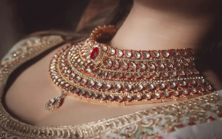 kundan bridal necklace set for indian wedding